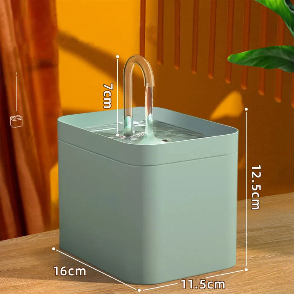 1.5L Silent Water Fountain for Animals - Smart Dispenser with Filter for Dogs and Cats 