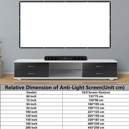 Écran de Projection Portable VEIDADZ : L'Accessoire Cinéma Ultime pour des Expériences Immersives en Intérieur et Extérieur