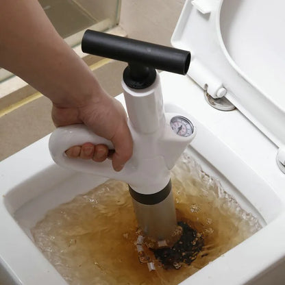 Stainless Steel Toilet Unblocker - High Pressure Pneumatic Tool for Toilets and Pipes 