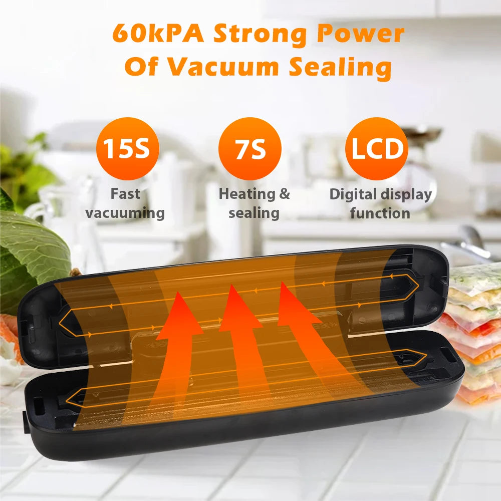 Vacuum Sealing Machine - Vacuum Sealer - Optimal Food Preservation with Bags Included, Seal Length 30cm 