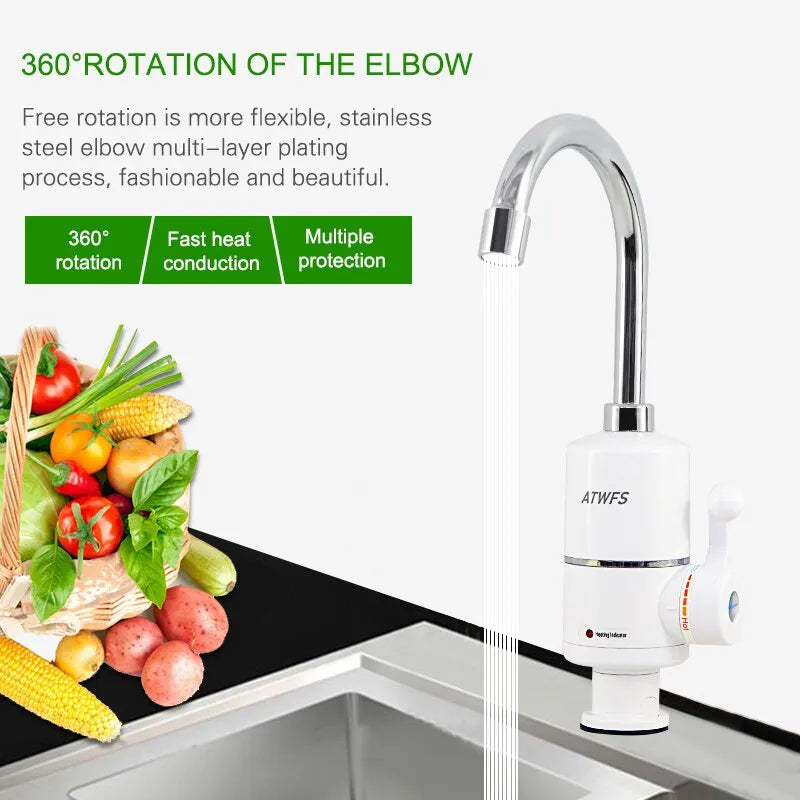 3000W Instant Electric Water Heater - Instant Hot Water for Kitchen 