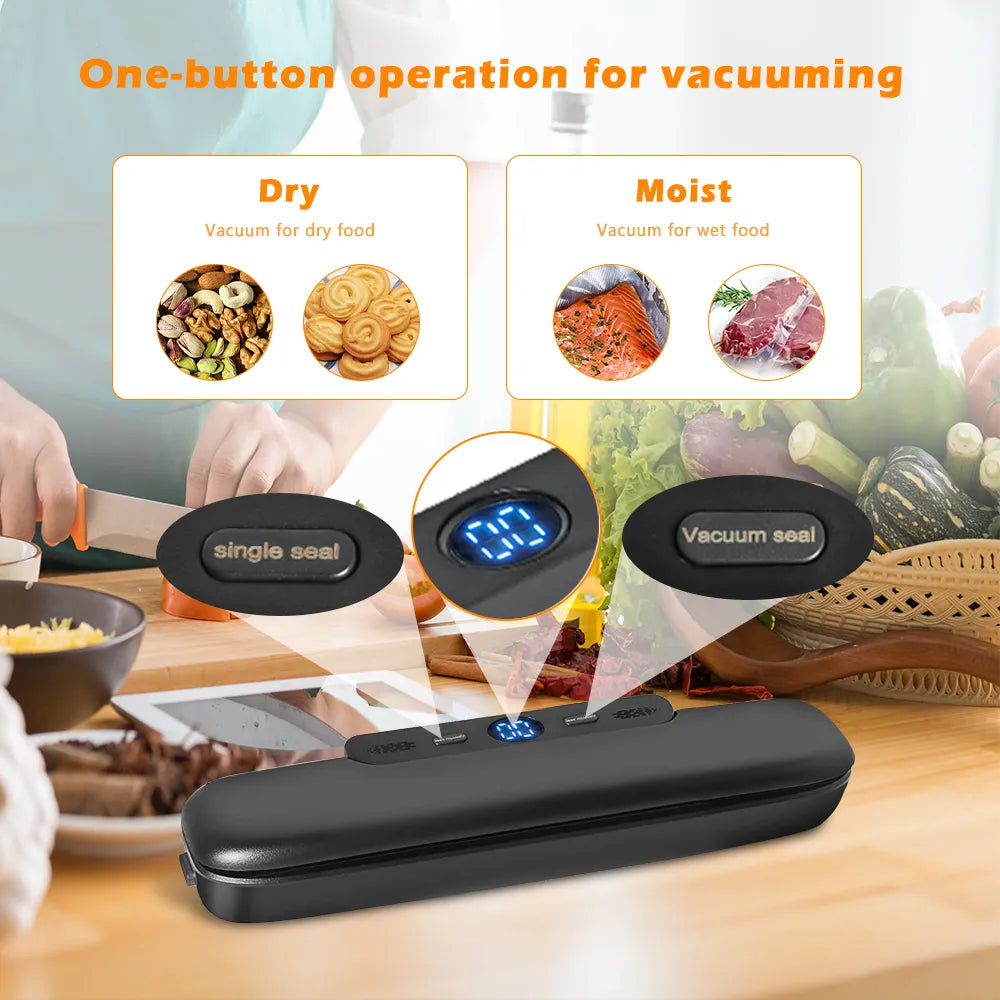 Vacuum Sealing Machine - Vacuum Sealer - Optimal Food Preservation with Bags Included, Seal Length 30cm 