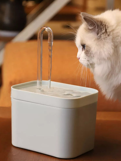 Fontaine d'Eau Silencieuse 1.5L pour Animaux - Distributeur Intelligent avec Filtre pour Chiens et Chats