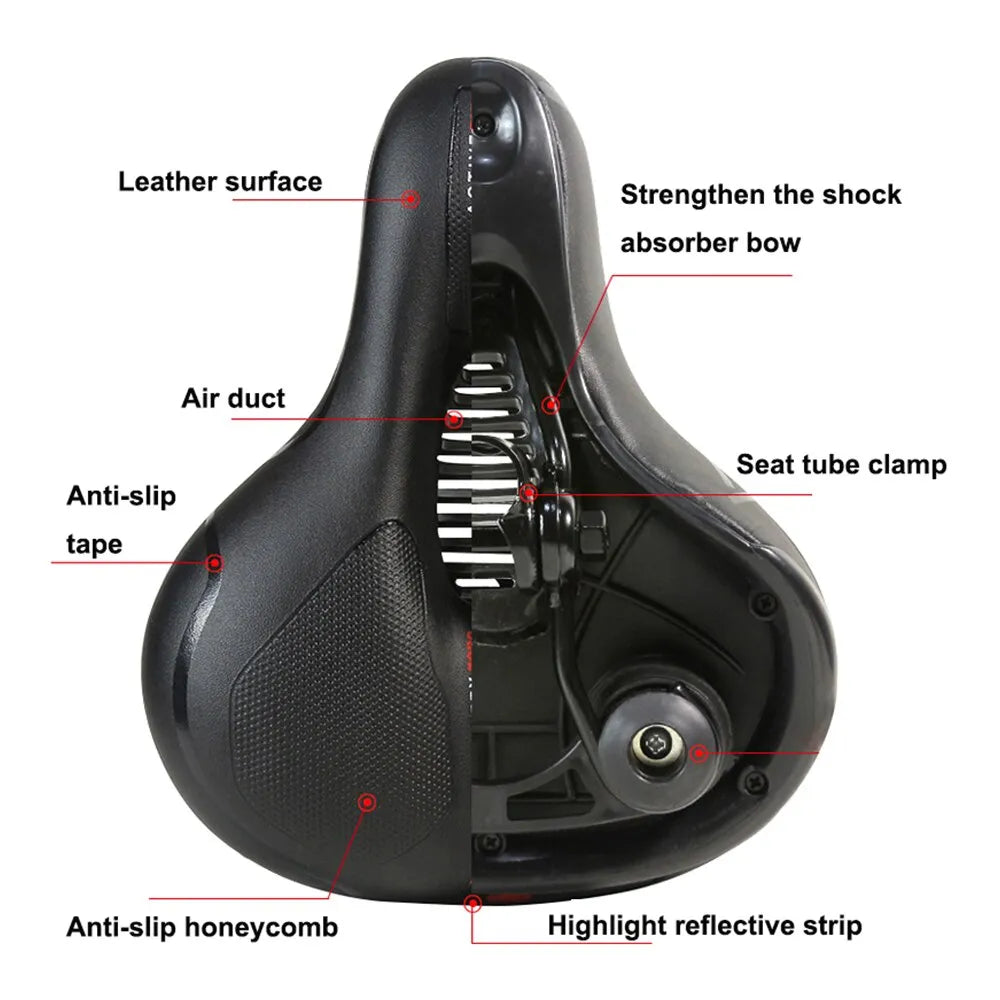 Selle de Vélo Confort Ultime : Conçue pour la Performance et le Confort sur Tous les Terrains